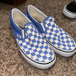 Vans women’s checkered slip ons size 9
